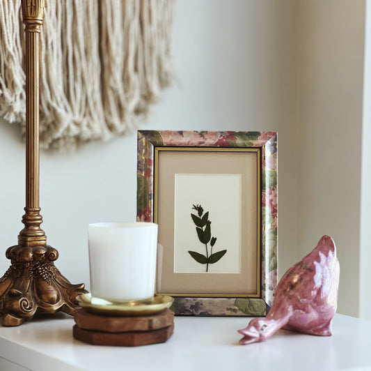 Parvifolia Eucalyptus Leaf in Vintage Floral Frame