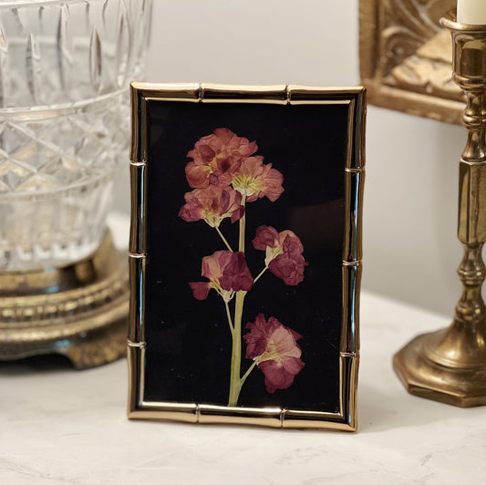 Stock Flower in Gold Frame